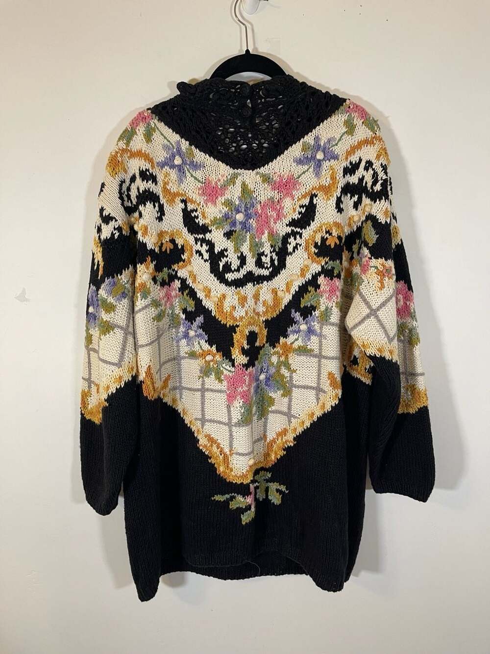 Jennifer Reed Vintage Hand Knitted Floral Sweater